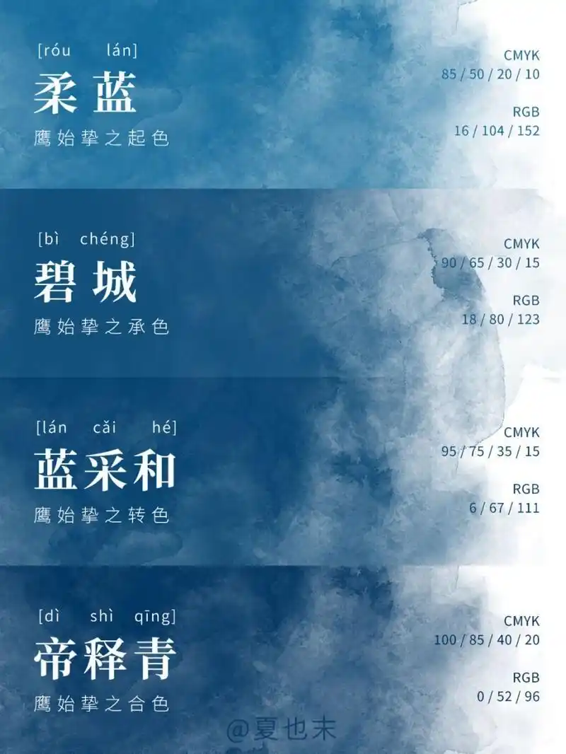 78中国传统色|二十四节气色卡-小暑(四) 78中国传统色太美了吧!