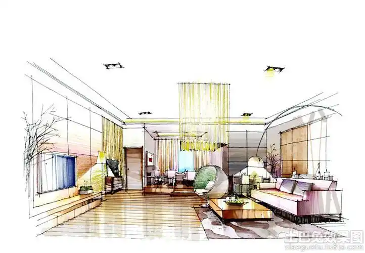 家装客厅电视墙手绘图片设计图片赏析