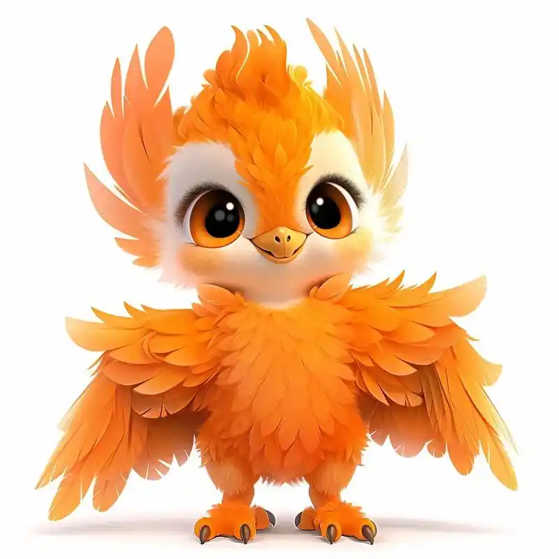 凤凰宝宝卡通形象#萌到爆炸了99 #凤凰 #卡哇伊  #q版 - 抖音