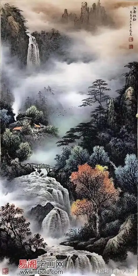 最简单又漂亮的山水画图片 山水绘画图片大全简单又漂亮