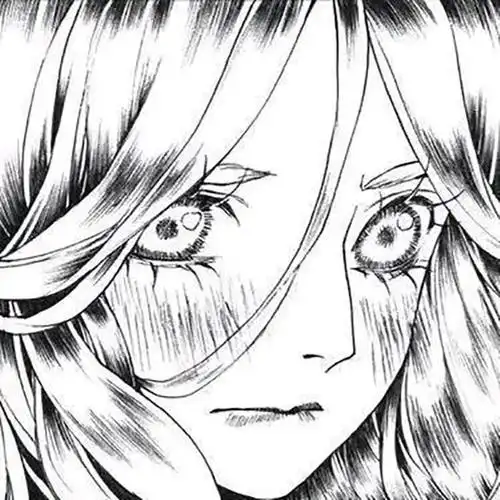 黑白卡通漫画女生头像