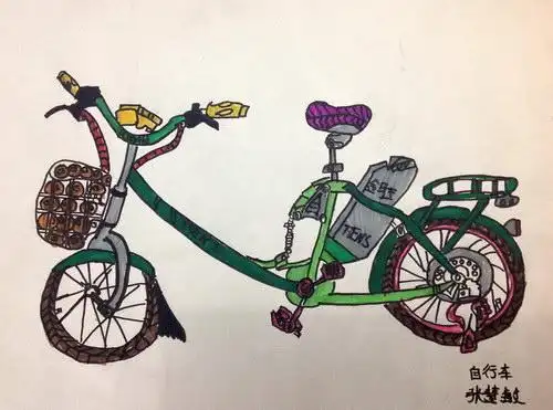 自行车/少儿绘画作品/儿童画/网络美术馆_中国少儿美术教育网