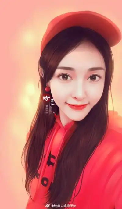 微博:绘美人睿麻手绘 br />唐嫣手绘图 转绘图作品  糖糖美图  都录有