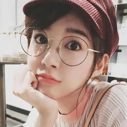 金边女圆形眼镜框韩国ulzzang素颜眼睛女ins软妹平光配近视眼镜潮