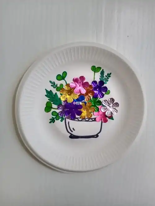 旧物利用手工制作卷发女孩花盆