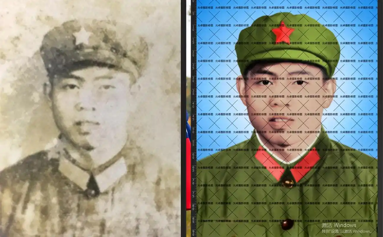 老照片高清彩色修复 #老照片修复 #爷爷年轻真的帅 #旧照 - 抖音