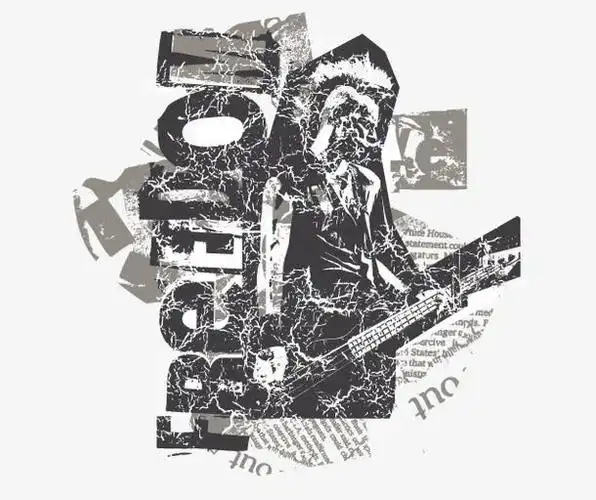 印花矢量图朋克摇滚免抠素材免费下载_觅元素51yuansu.com