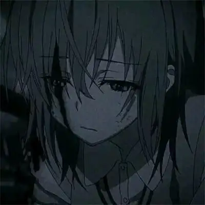 丧气黑白动漫头像女很丧很绝望的动漫女头像