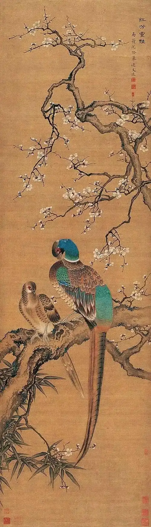 艺术欣赏277丨沈铨(清代)丨《百鸟朝凤图》