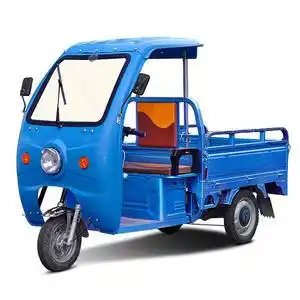 带棚电动三轮车快递车图片