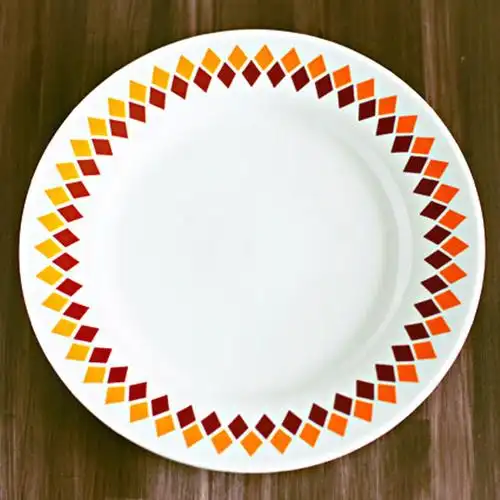 北欧风格几何菱形钻 正高骨瓷牛排盘西餐盘子创意 面包盘 8寸-骨质瓷