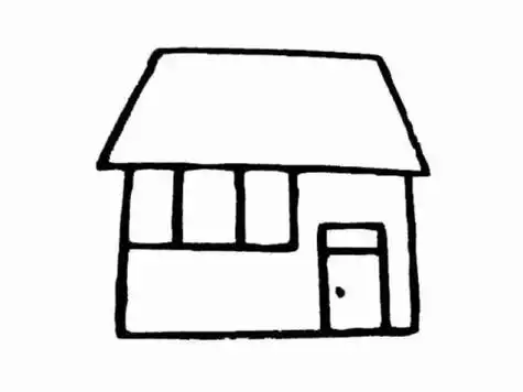幼儿简笔画房子 幼儿画房子图片大全简笔画