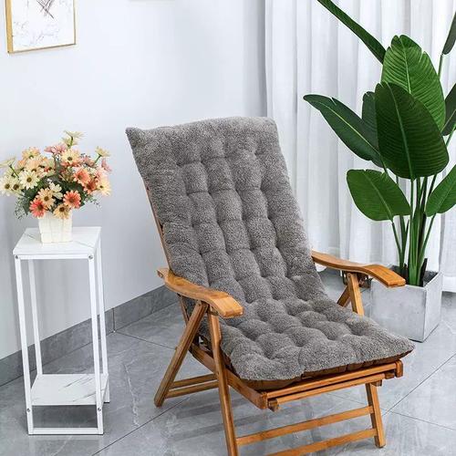 摇椅躺椅垫子羊椅羔绒躺椅垫子逍遥椅垫竹坐垫毛绒加厚折叠垫