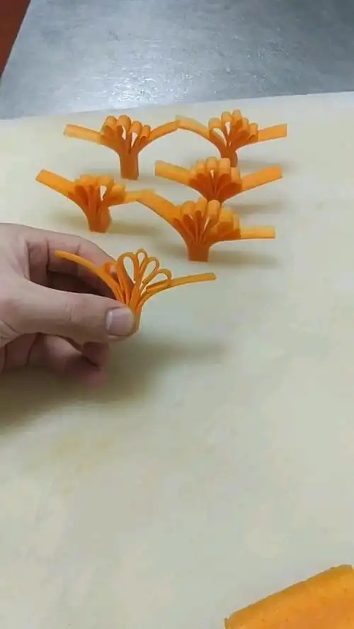 胡萝卜简单切花,你学会了吗