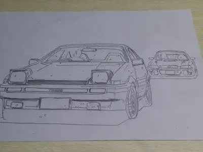 【lmh200801&七月活动】乐乐的手绘ae86