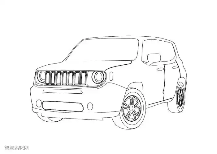 5张吉普车简笔画图片