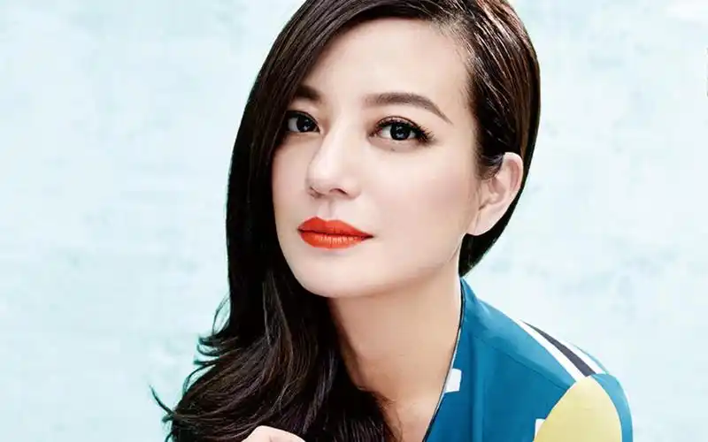 赵薇橘色系杂志封面写真图桌面壁纸图片下载3