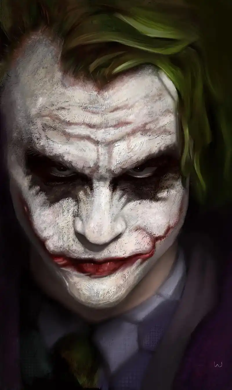 迷人的小眼神.#procreate绘画 #小丑 #希斯莱杰  - 抖音