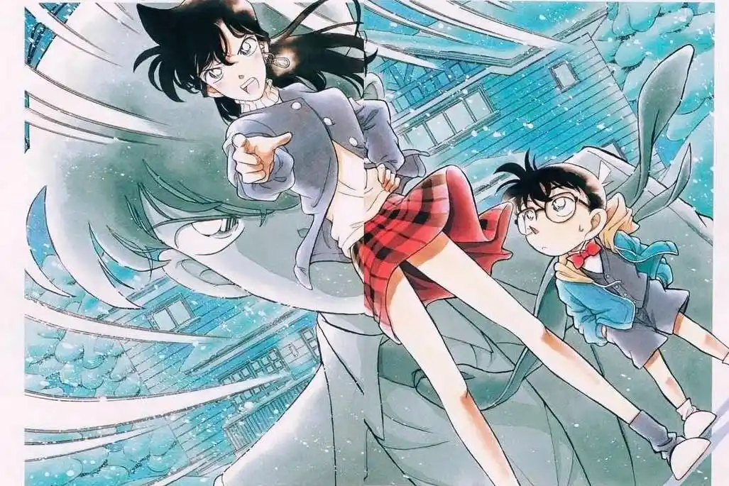 名侦探柯南青山原画合集,新一小兰互动高甜,糖分超浓