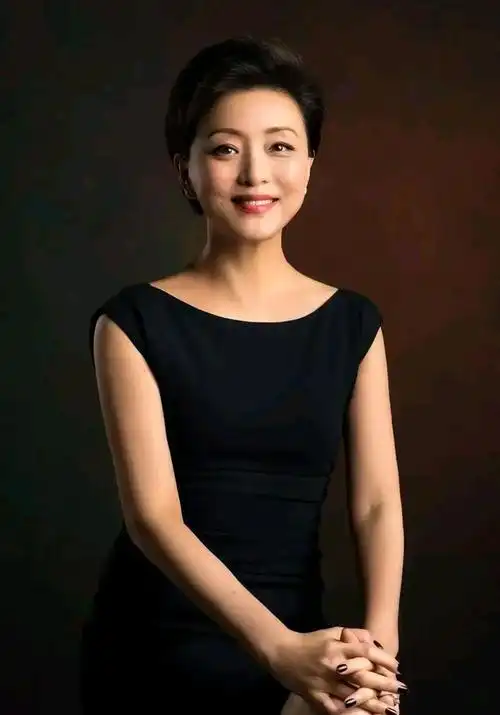 杨澜身穿黑色长裙尽显端庄典雅之美