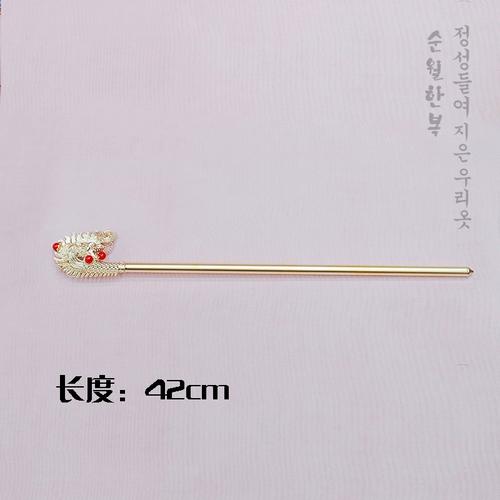 韩国原装进口韩服头饰宫廷风皇后龙头发簪新娘婚礼演出摄影道具