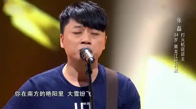 当时已经34岁的张磊单论外形星相不足,但他嗓音优美且有辨识度,出场一