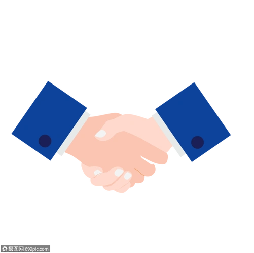 商务礼仪握手图标免抠矢量插画素材