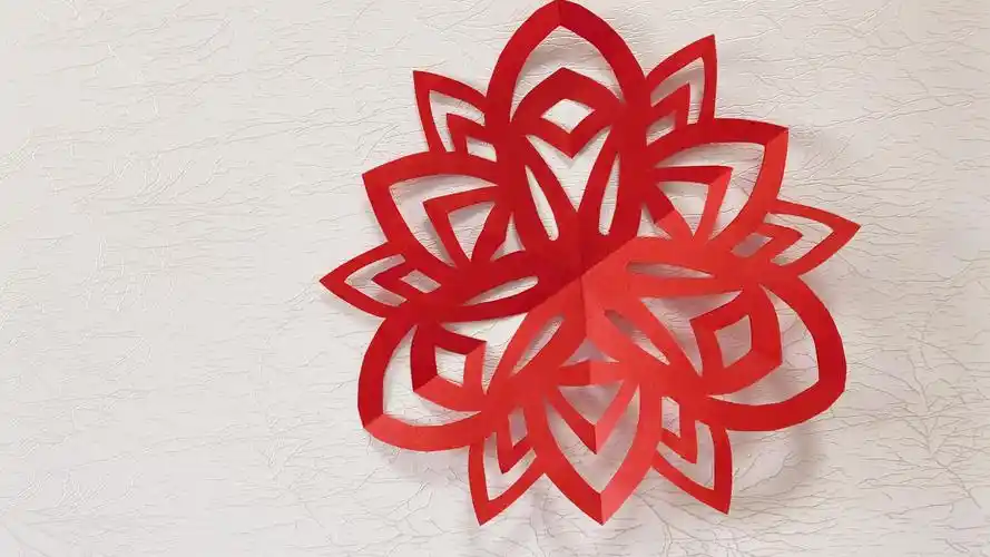 漂亮的三角窗花纸