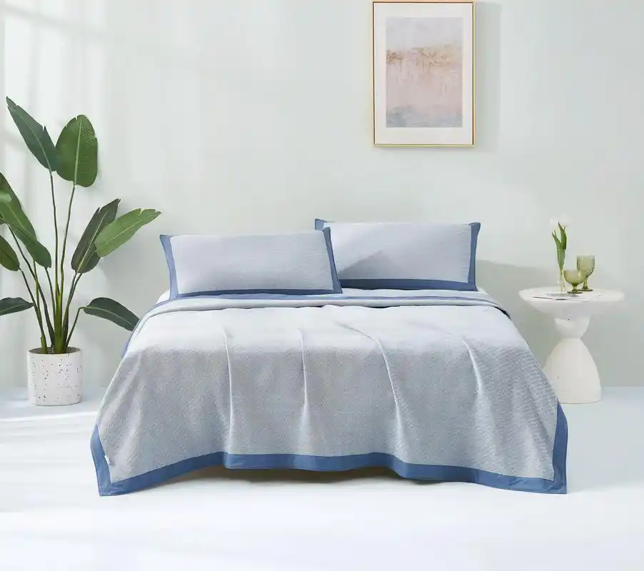 大朴精粹提花老粗布凉席三件套.#大朴 #大朴致美 #凉席三件 - 抖音