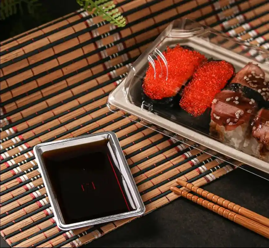 甘蔗蒋系列寿司盒.甘蔗浆的底,搭配pet高防雾的盖子,装上鲜 - 抖音