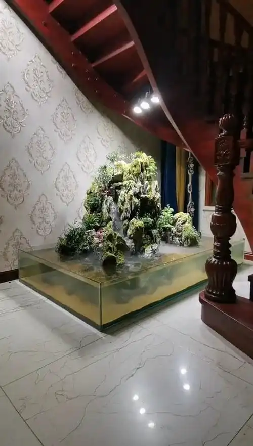 室内假山水陆景观