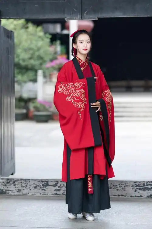 出租汉代婚礼中式新郎新娘服汉情侣男女交领民族服装