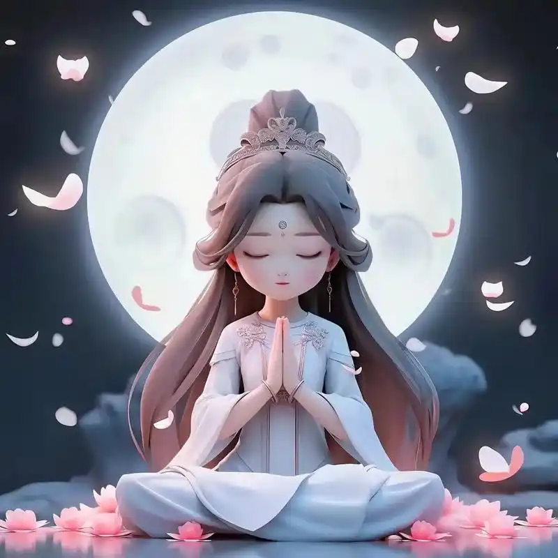 双手合十的佛系女头头像.#古风头像 #佛系 #女生头像 #动 - 抖音