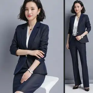 2017秋季ol新职业女士学生面试正装西服套装商务女套裙工装工作服