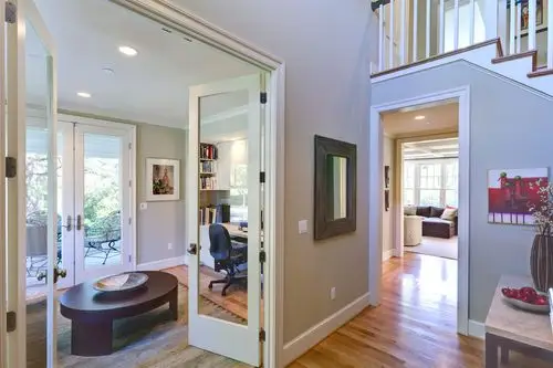 乡村二层别墅室内过道吊顶装修图片