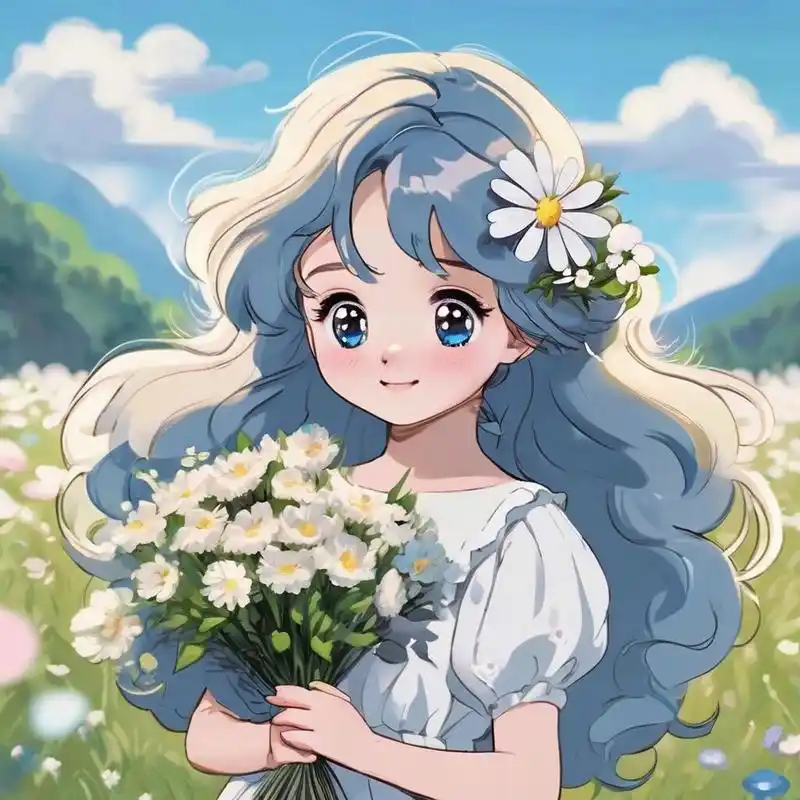 百变抱花61女生头像～ 哟呼～又是不一样的色彩搭配,本人最喜欢绿色