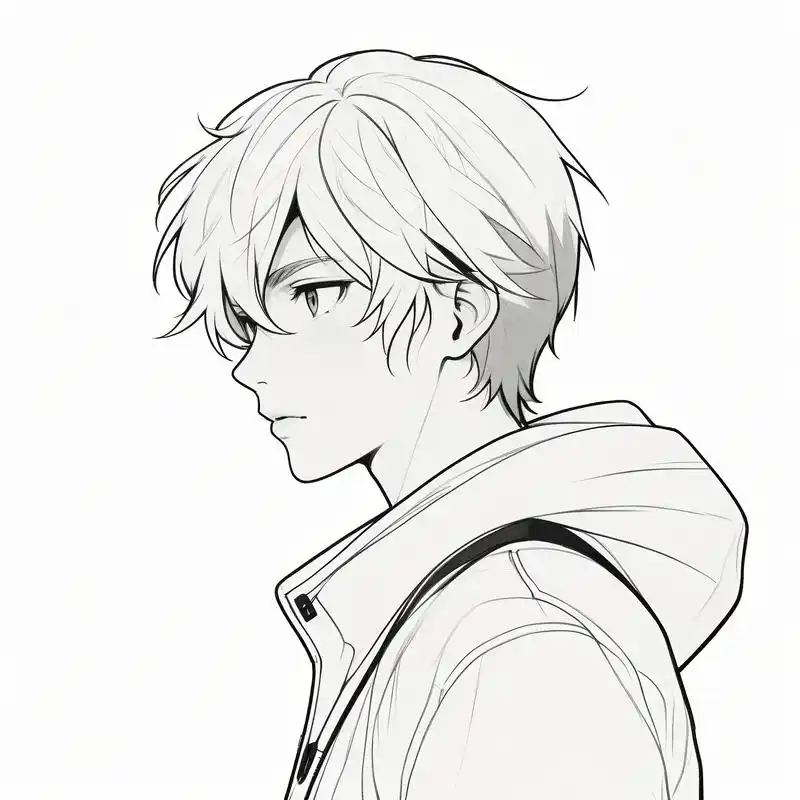 78极简黑白风男生头像78