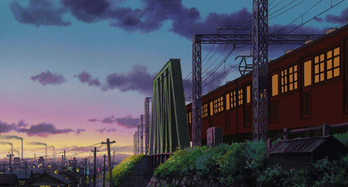 动漫gif虞美人盛开的山坡gif火车gif夜景gif