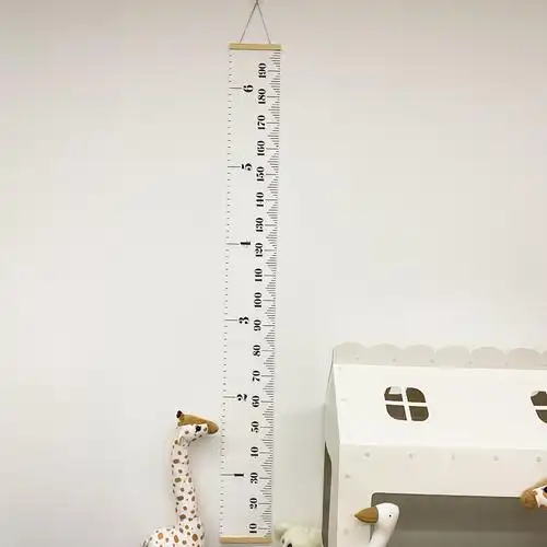 定制跨境儿童身高尺卡通印花身高尺儿童房装饰挂画量身高墙贴