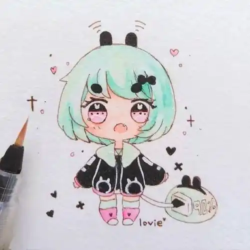 【精品手绘】超萌q版人物手绘,卡哇伊