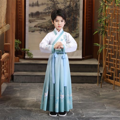 黑造品牌汉服男童夏季款六一演出服儿童节衣服小孩子中国古风装国学服