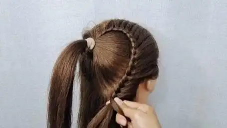 好看的爱心高马尾～#编发教程 #简单好看发型 #扎发教程