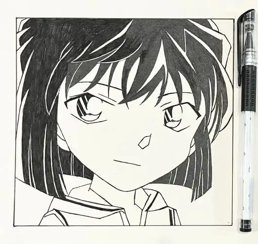 名侦探柯南  #夏天  #灰原哀  #柯南  #手绘  #画画  #头像  #手绘