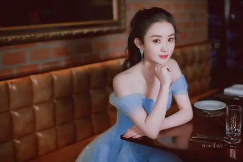 赵丽颖新图蓝色纱裙稀有颖 - 堆糖,美图壁纸兴趣社区