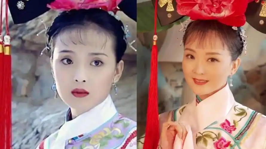 48岁王艳扮演晴儿,穿古装完美复刻当年形象,笑容神韵几乎无差别