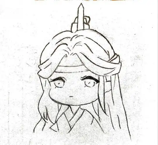 蓝忘机q版简笔画简单一点兔子