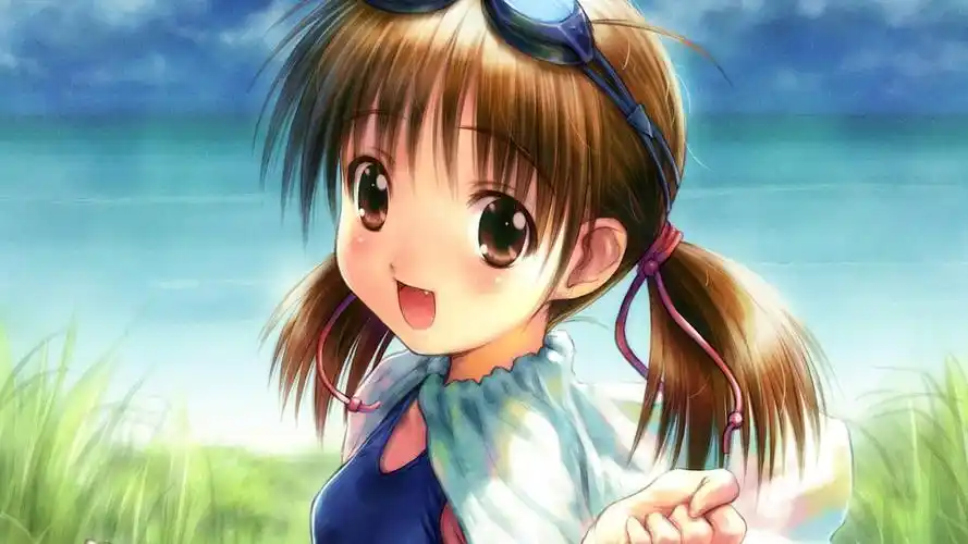 唯美动人的二次元动漫美女图片桌面壁纸高清大图预览1920x1080_卡通