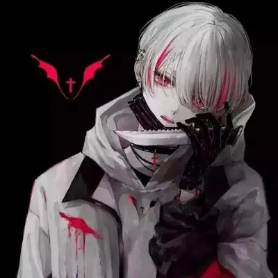 动漫血腥黑化男头像 超丧二次元黑暗系忧郁头像