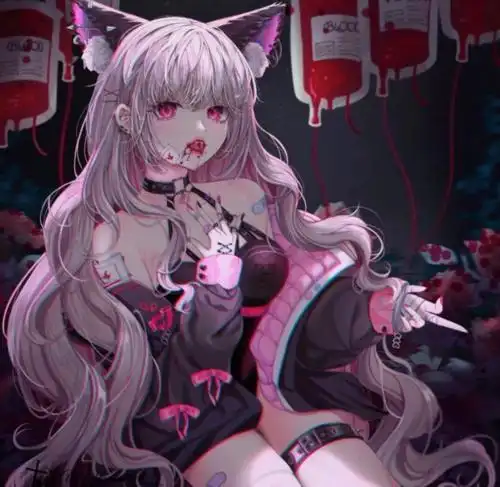 暗黑漫画头像女生