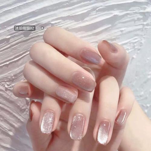 夏天奶茶色晶石猫眼指甲油胶2023年新款流行色显手白的美甲店专用